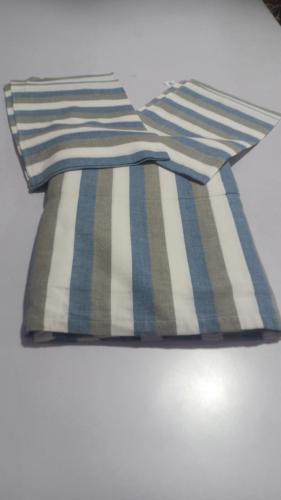 BEDSHEET STRIPE 90X108 2 PILLOW COVER